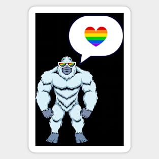 Diversity Pride Love Yeti Magnet